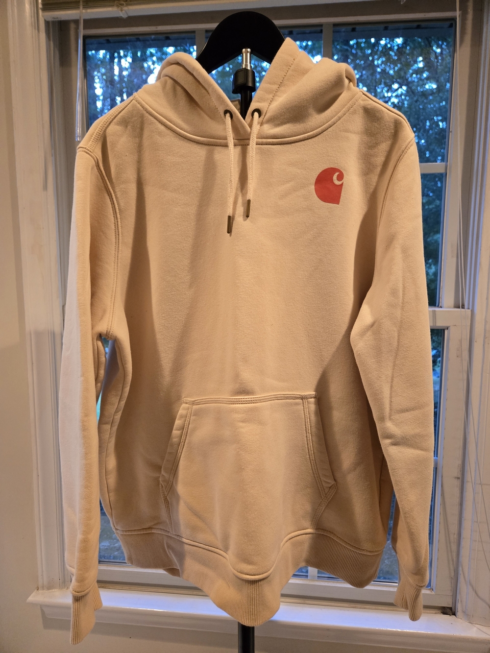 Carhartt Women's Cream Pullover Hoodie with Logo XL